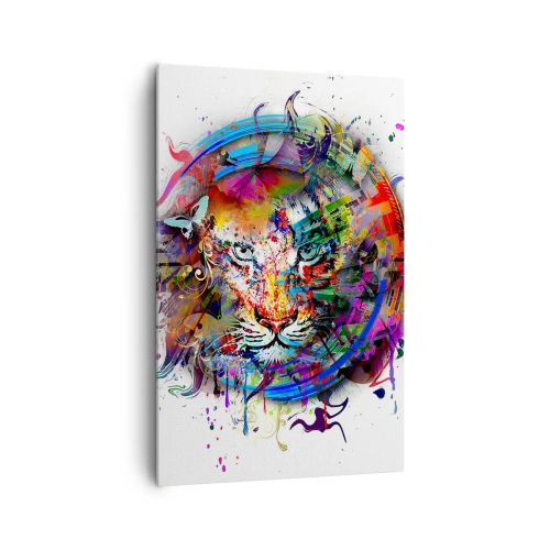 Quadro em tela - À espreita atrás do véu arco-íris - 80x120 cm