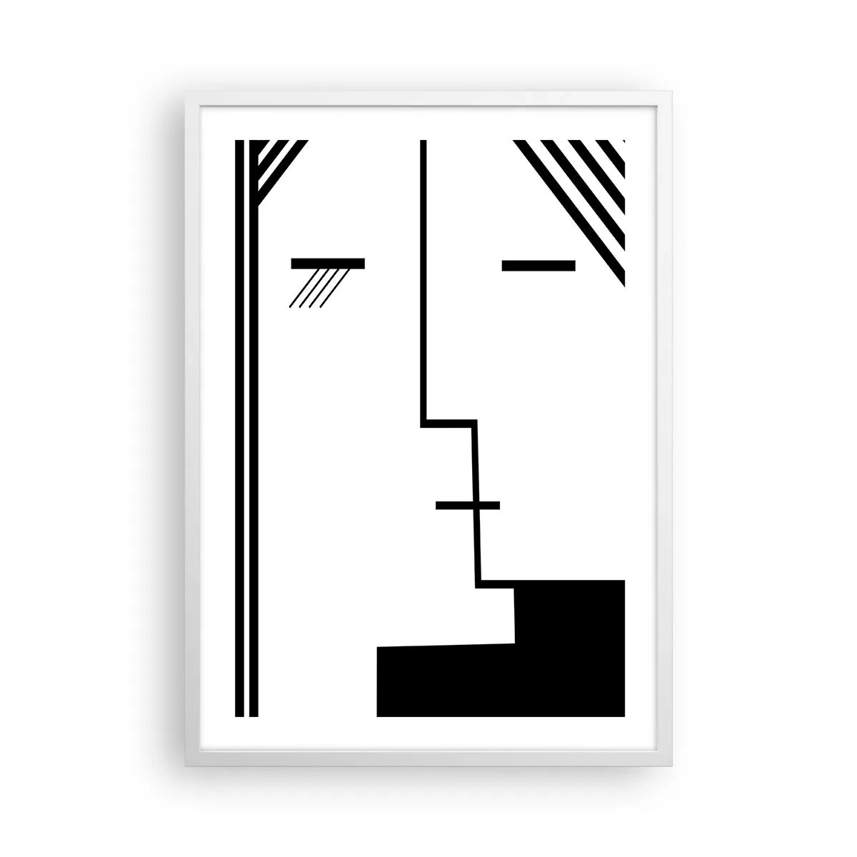 Pôster em moldura branca - Apenas um beijo - 50x70 cm