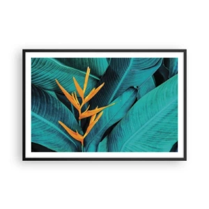 Pôster com moldura preta - Flor do Éden - 91x61 cm