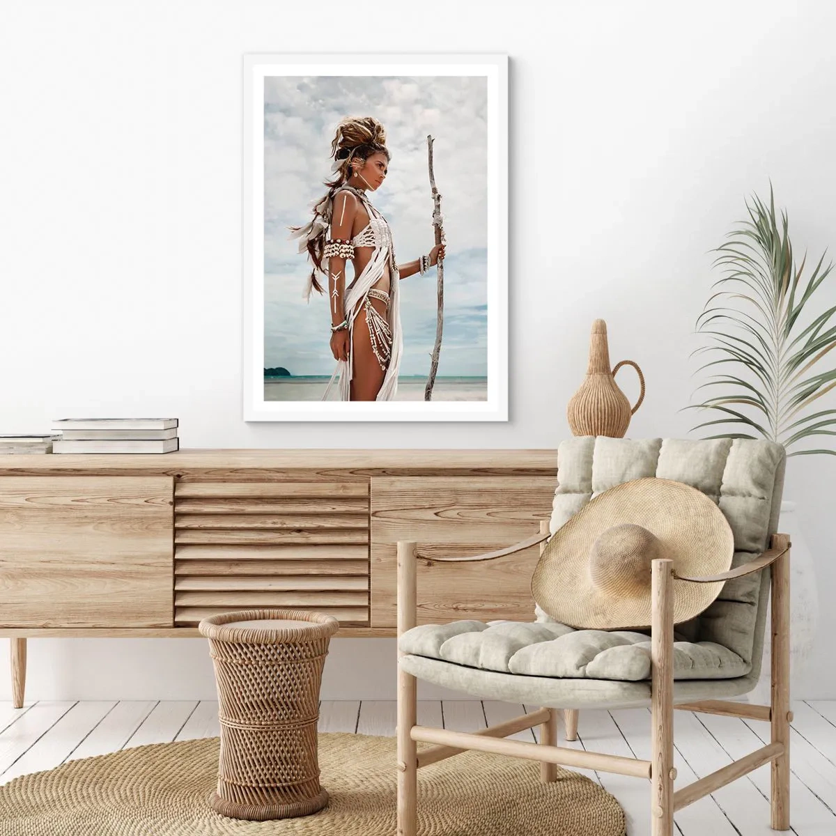 Pôster em moldura branca - Rainha dos trópicos - 70x100 cm