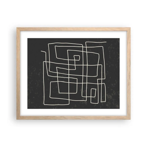 Pôster com moldura de carvalho claro - Não é tão simples - 50x40 cm