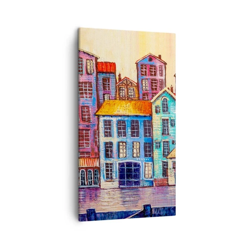 Quadro em tela - Uma cidade como de um conto de fadas - 45x80 cm