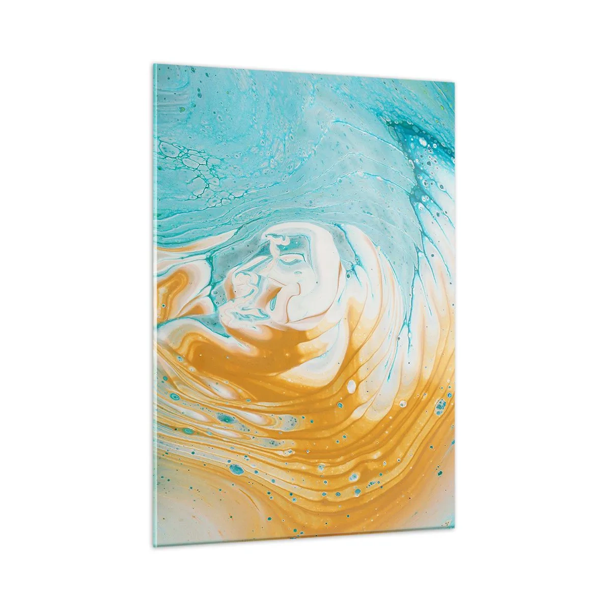 Quadro em vidro - Vórtice em pastel - 50x70 cm
