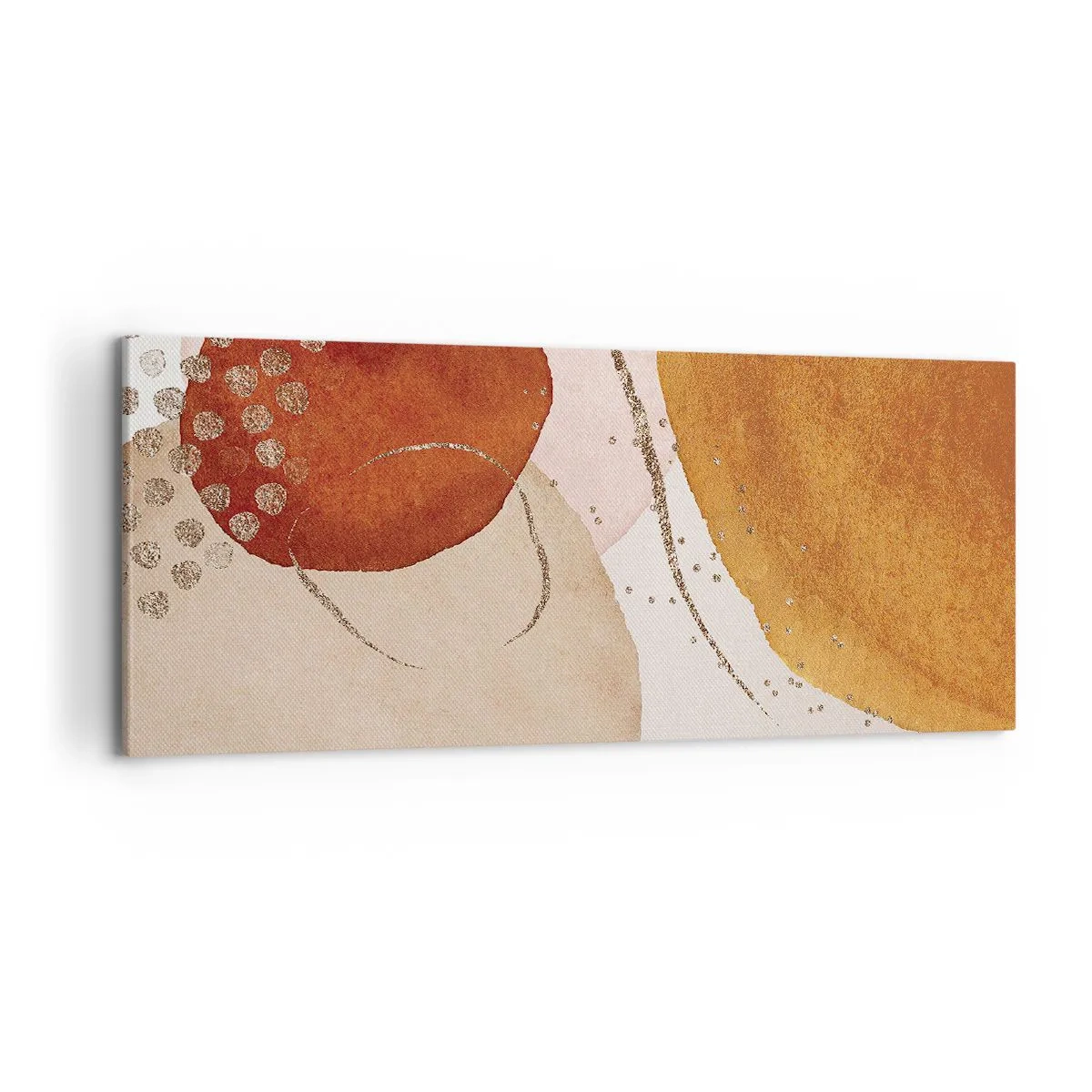 Quadro em tela - Redondeza e movimento - 100x40 cm
