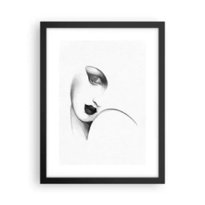 Pôster com moldura preta - No estilo de Łempicka - 30x40 cm