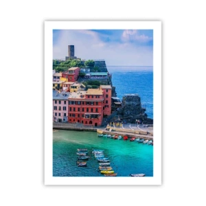 Pôster - Cidade mágica mediterrânea - 50x70 cm