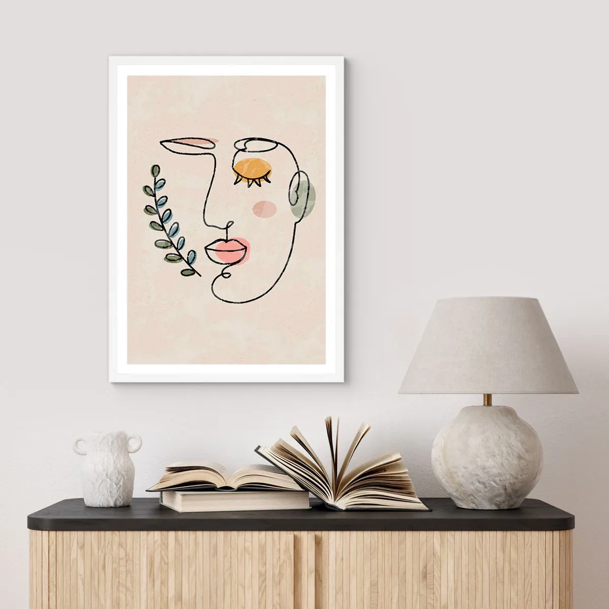 Pôster em moldura branca - Paz encontrada - 40x50 cm