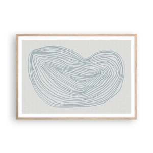 Pôster com moldura de carvalho claro - Deixe cair o sorriso - 100x70 cm