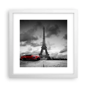 Pôster em moldura branca - Não há muito tempo atrás em Paris - 30x30 cm