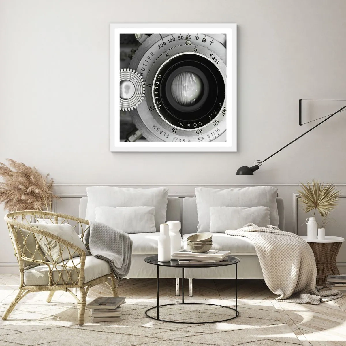 Pôster em moldura branca - Uma história sobre Hollywood - 40x40 cm