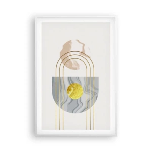 Pôster em moldura branca - Brilho e claridade - 61x91 cm