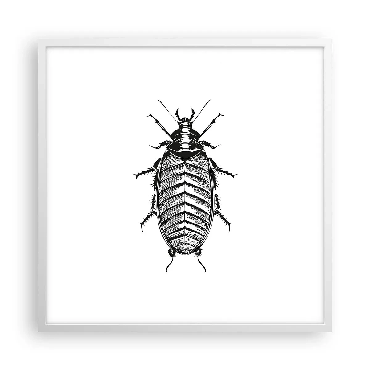 Pôster em moldura branca - Que exemplo! - 60x60 cm