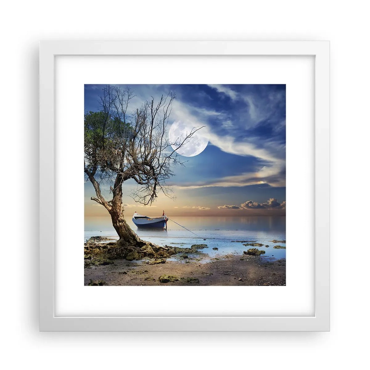 Pôster em moldura branca - É este o fim ou o começo? - 30x30 cm