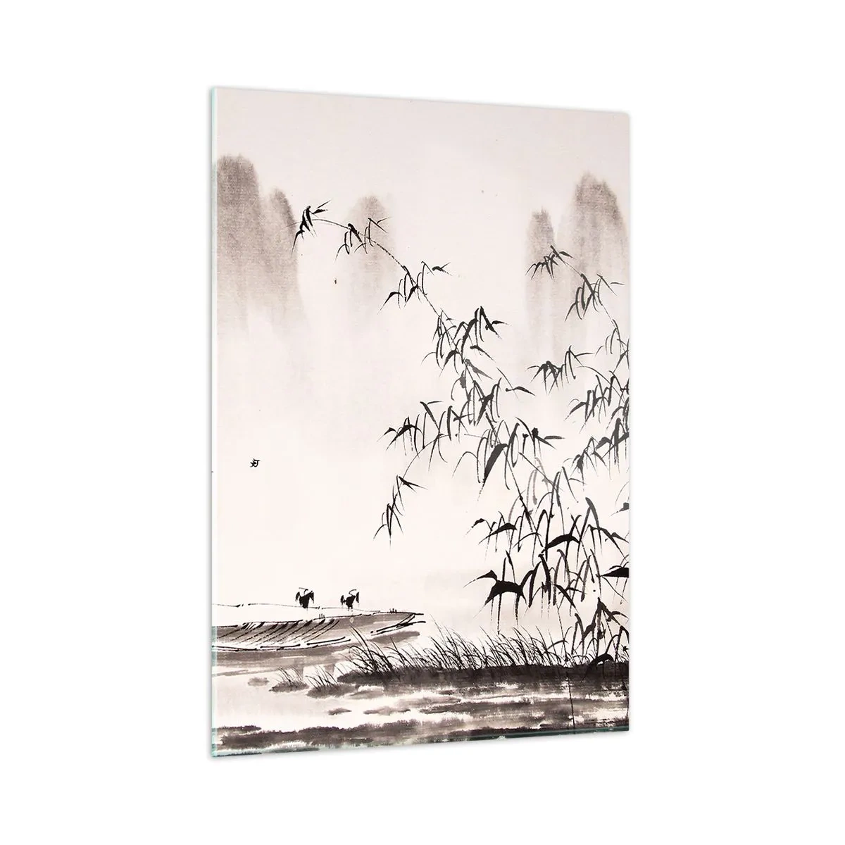 Quadro em vidro - O silêncio dos campos de arroz - 50x70 cm