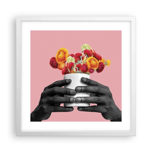 Pôster em moldura branca - A apoteose da vida - 40x40 cm