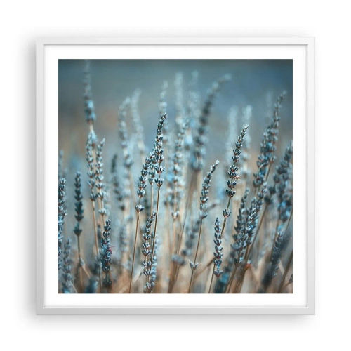 Pôster em moldura branca - Prado perfumado - 60x60 cm