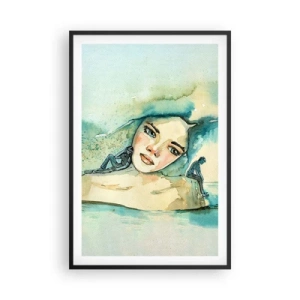 Pôster com moldura preta - Am I blue? - 61x91 cm