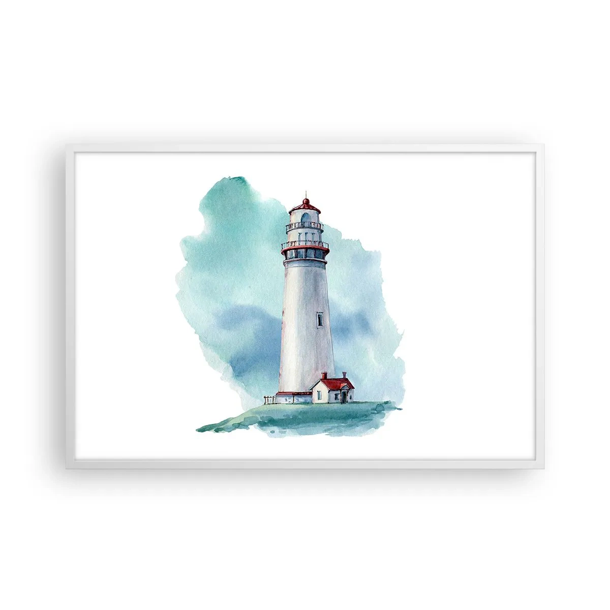 Pôster em moldura branca - A gentil irmã do azul - 91x61 cm