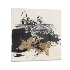 Quadro em vidro - Composição com paixão - 70x70 cm