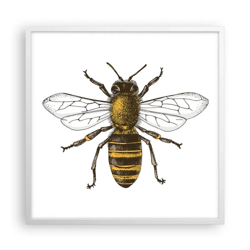 Pôster em moldura branca - Linda e boa - 60x60 cm