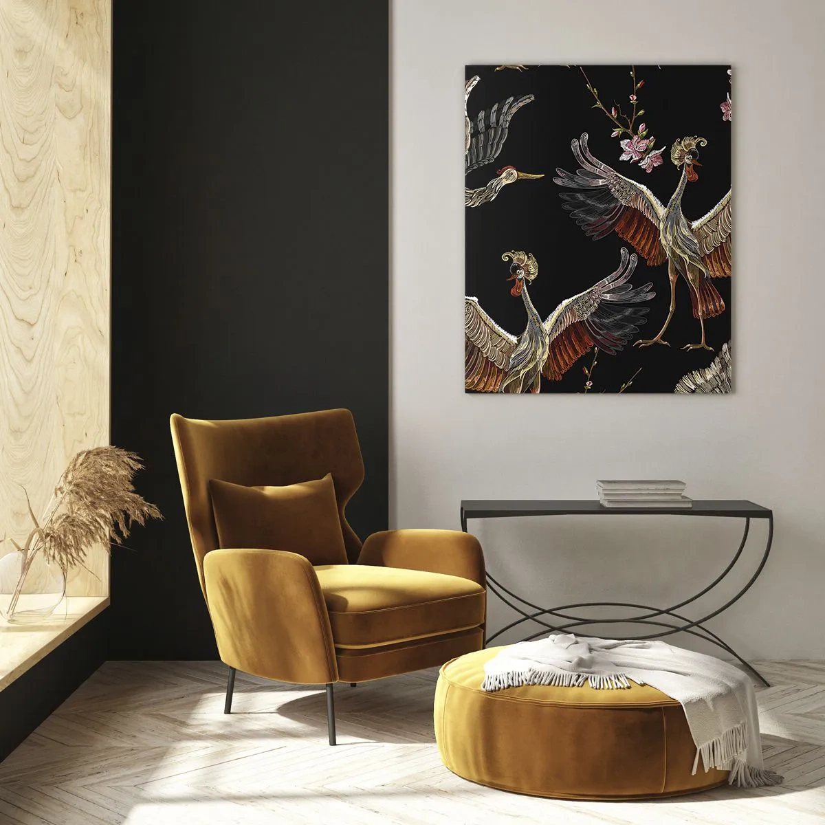 Quadro em vidro - O pássaro de conto de fadas - 50x70 cm