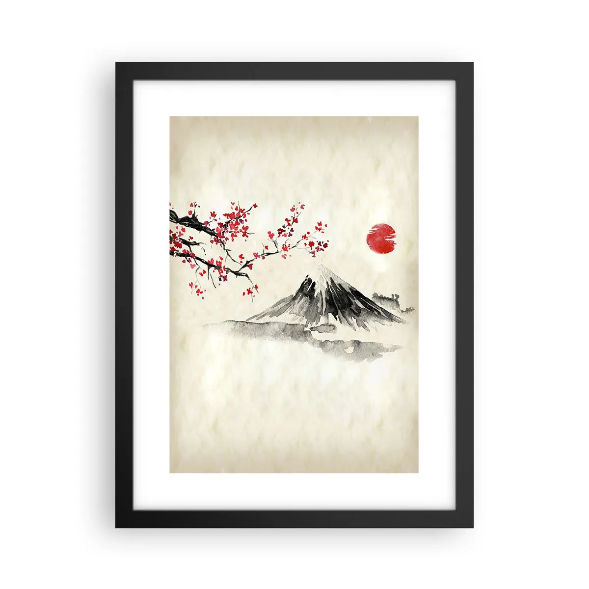Pôster com moldura preta - Ame o Japão - 30x40 cm