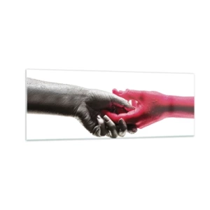 Quadro em vidro - Juntos, mas diferentes - 140x50 cm