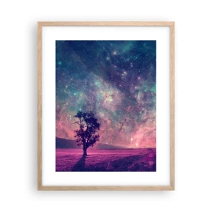 Pôster com moldura de carvalho claro - Sob o céu mágico - 40x50 cm
