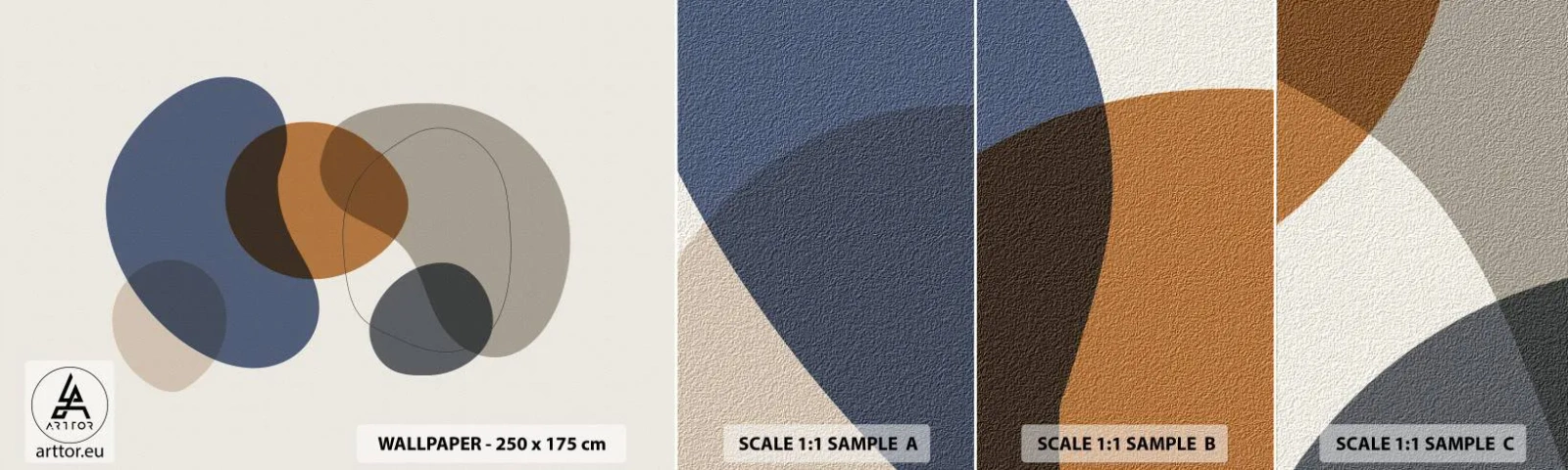 Amostra de Papel de Parede Standard Eco - Gotas de cor - Abstração, Pedaço, Gráficos - 100x30 cm