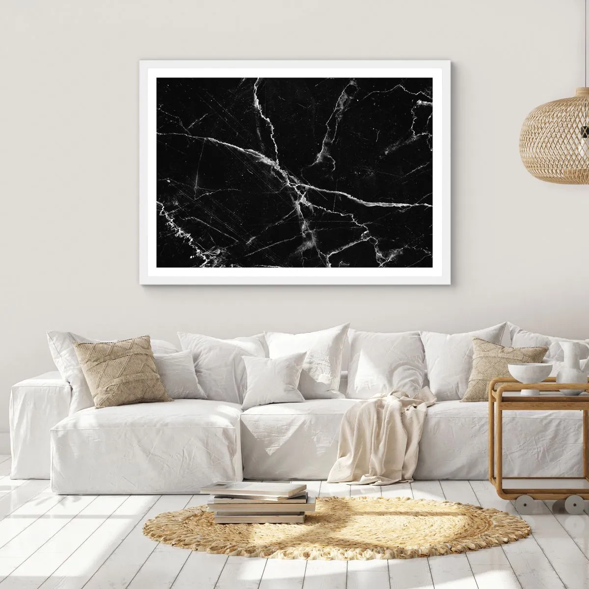 Pôster em moldura branca - A vida secreta da pedra - 91x61 cm