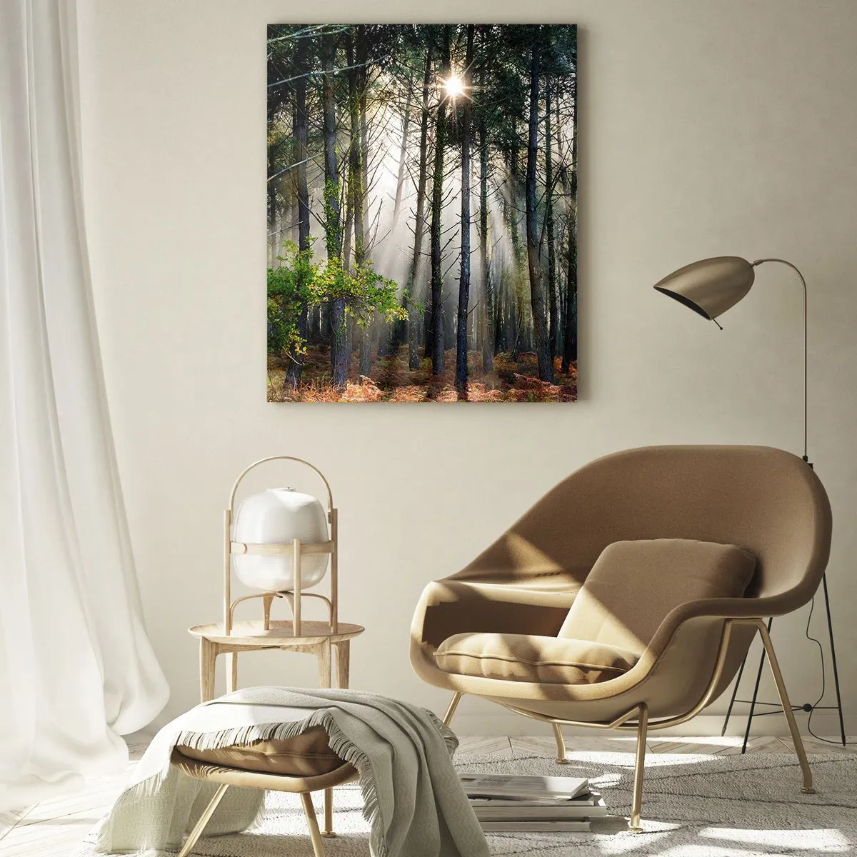 Quadro em vidro - Uma área florestal - 50x70 cm