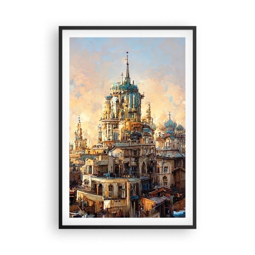 Pôster com moldura preta - Cidade das cidades - 61x91 cm