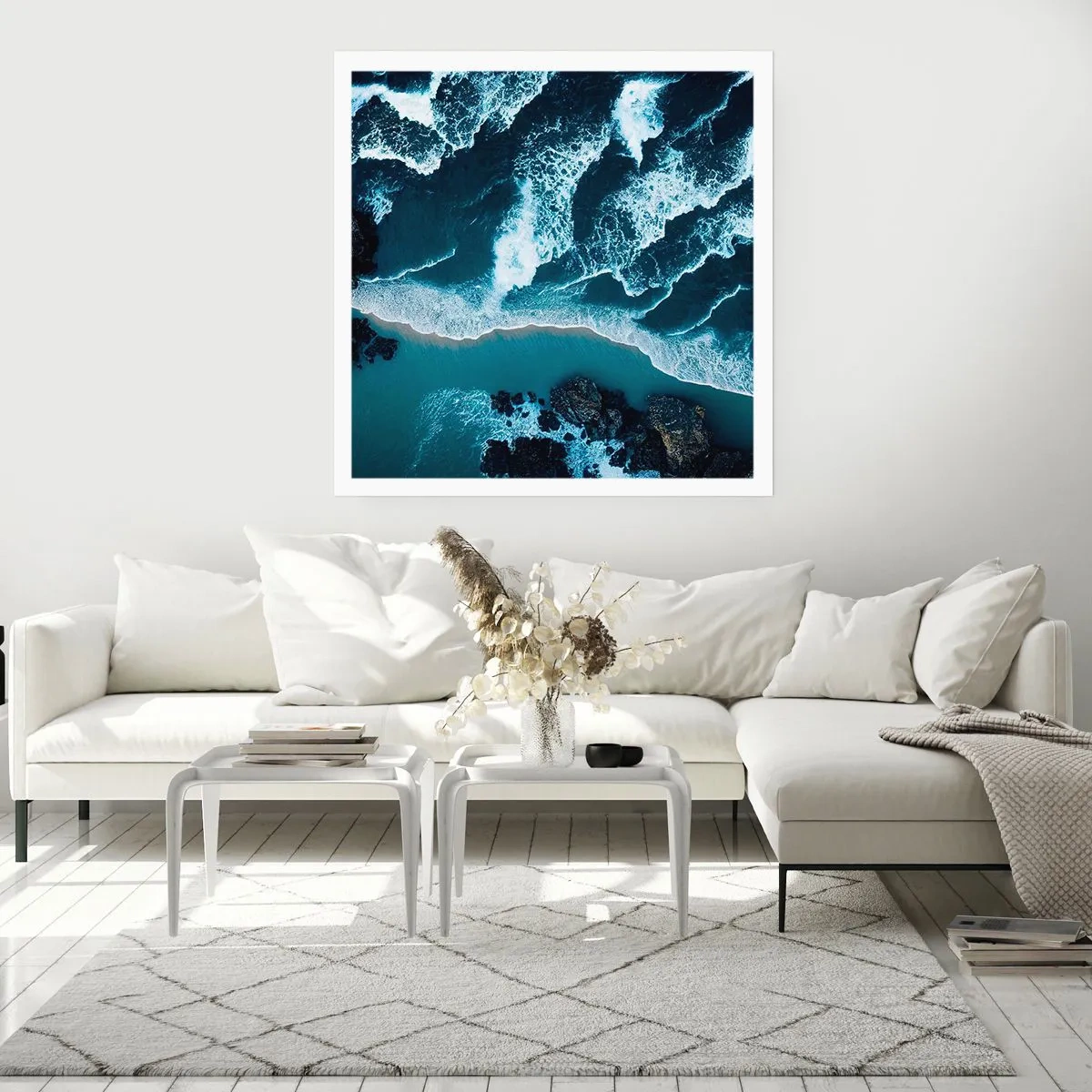 Pôster - Envolto em ondas - 30x30 cm