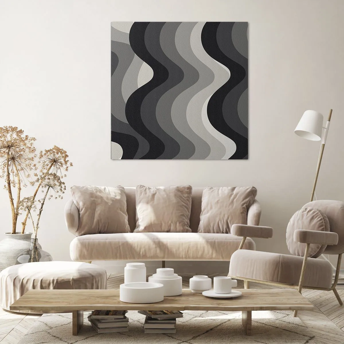 Quadro em tela - Onda após onda - 40x40 cm