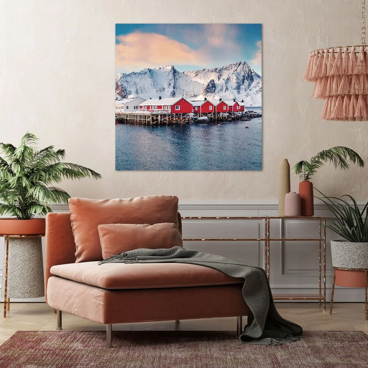 Quadro em tela - Refpugio do Norte - 50x50 cm