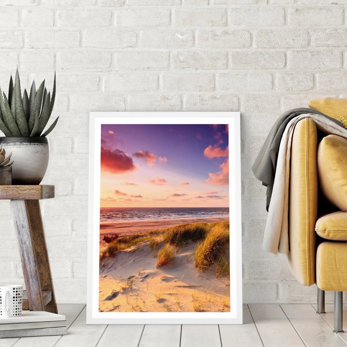 Pôster em moldura branca - Ar com cheiro de verão - 70x100 cm