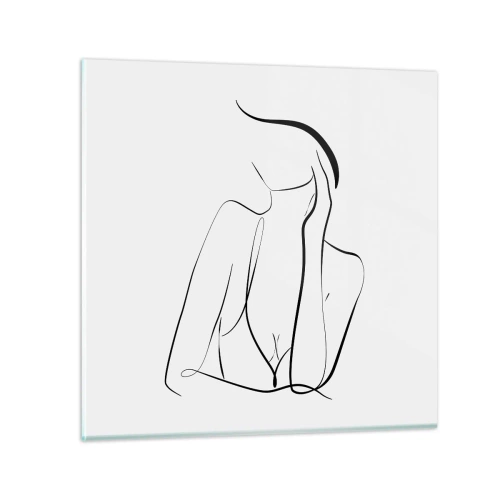 Quadro em vidro - Na onda dos sonhos - 30x30 cm