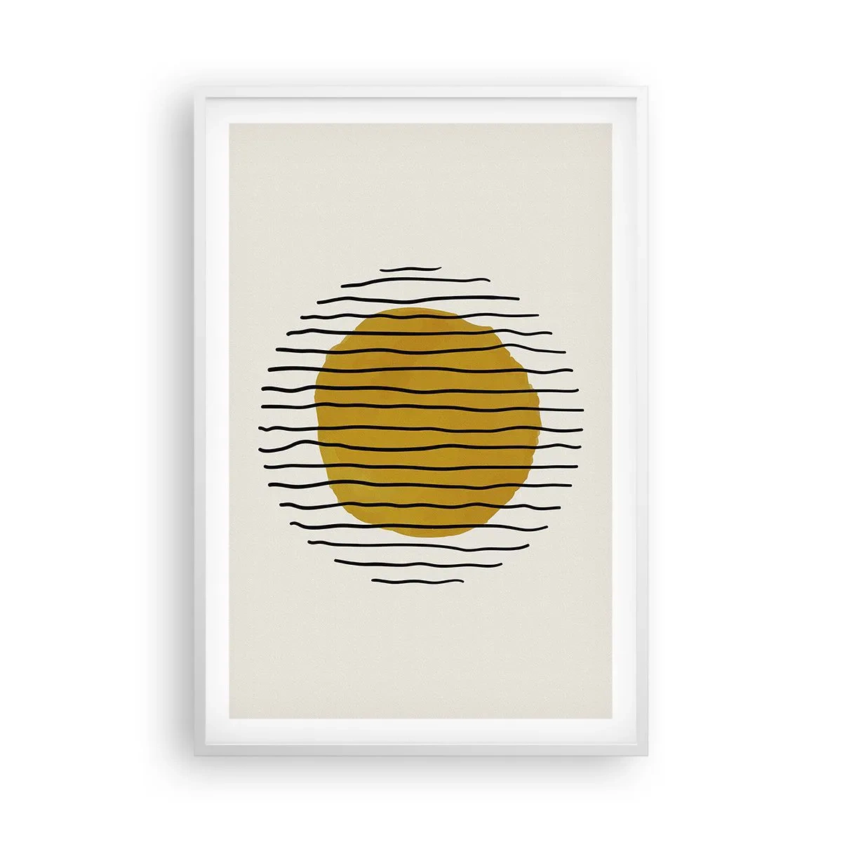 Pôster em moldura branca - Abstração a tremer com o calor - 61x91 cm