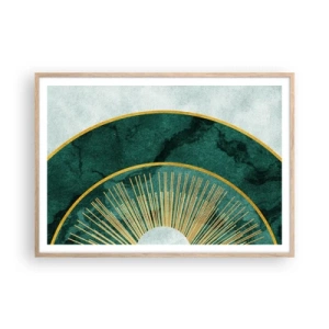 Pôster com moldura de carvalho claro - Outro sistema solar - 100x70 cm