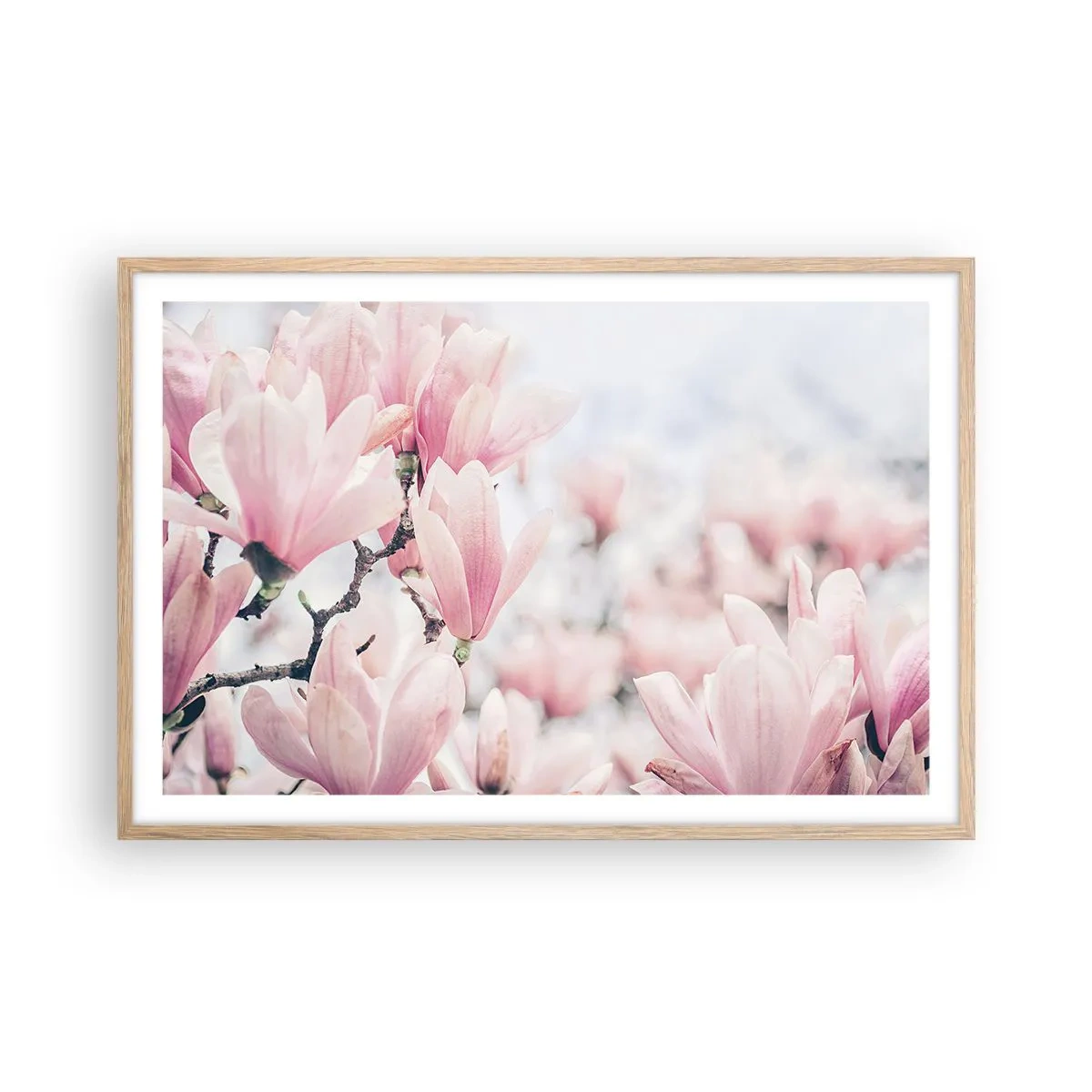 Pôster com moldura de carvalho claro - O ideal da subtileza - 91x61 cm