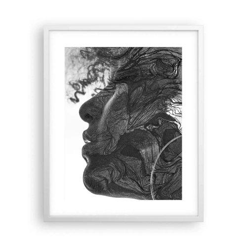Pôster em moldura branca - Entrelaçados em sonhos - 40x50 cm