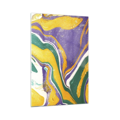 Quadro em vidro - Ondas de cor - 70x100 cm