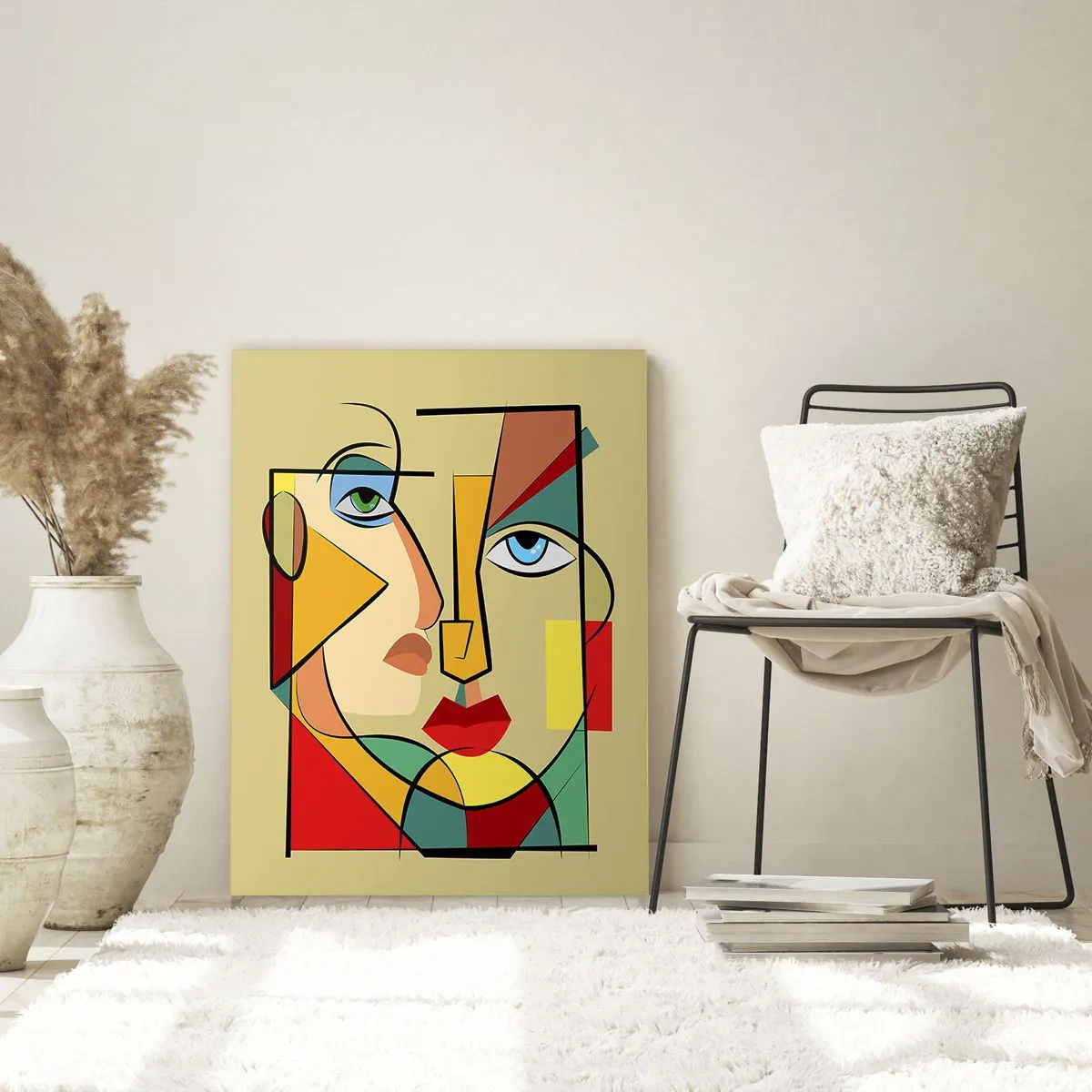 Quadro em vidro - Casal que combina - 50x70 cm