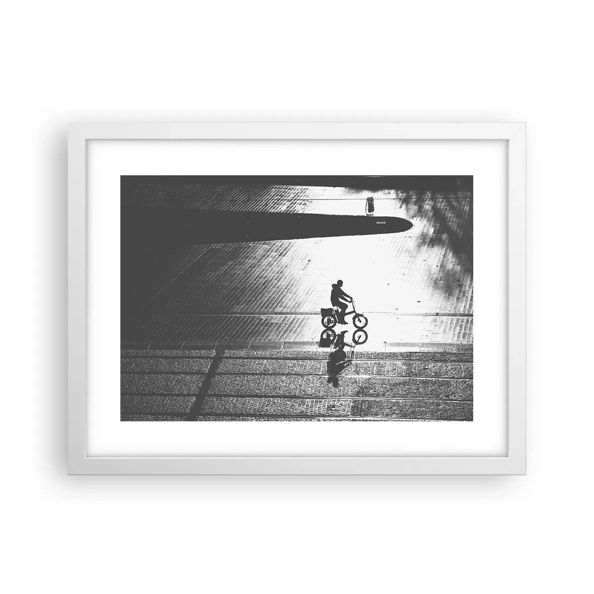 Pôster em moldura branca - Em frente, pela cidade - 40x30 cm