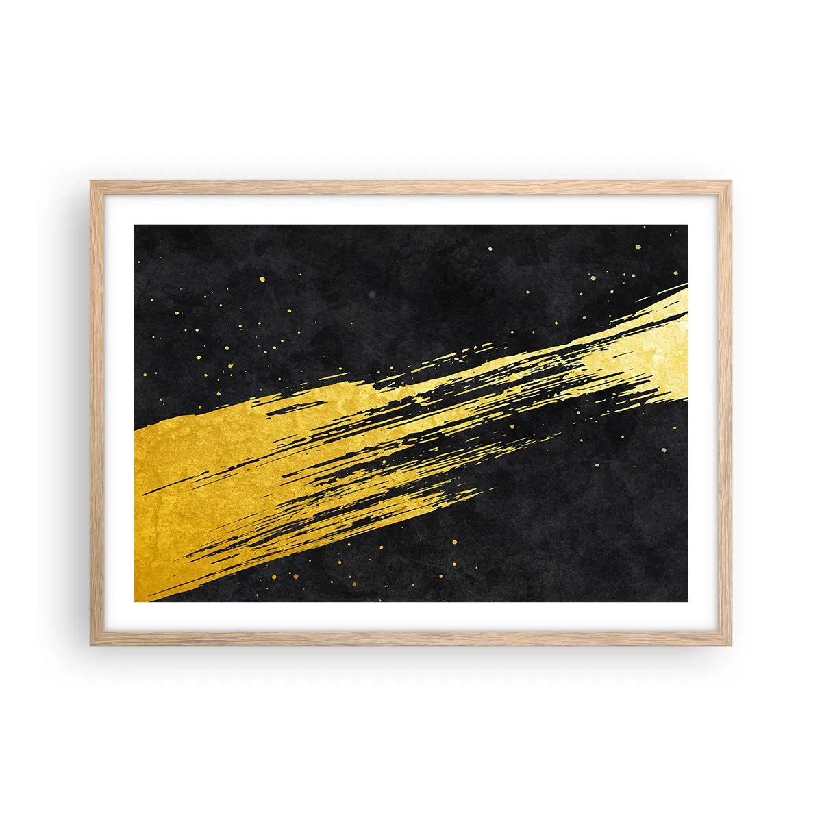 Pôster com moldura de carvalho claro - Salto para o hiperespaço - 70x50 cm