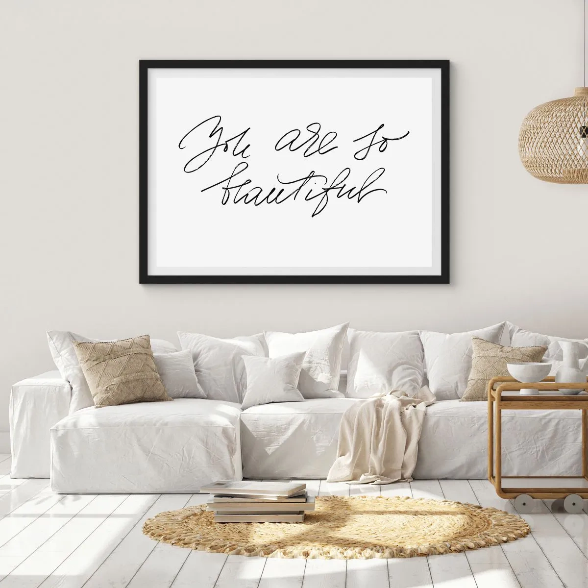 Pôster com moldura preta - De verdade, acredite... - 100x70 cm