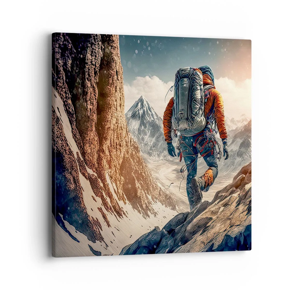 Quadro em tela - Guerreiro solitário - 40x40 cm