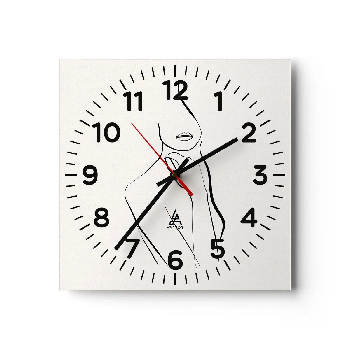 Relógio de parede - Relógio em vidro - Uma onda de melancolia - 30x30 cm