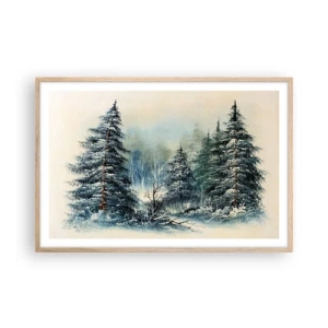Pôster com moldura de carvalho claro - Prontas para o Natal - 91x61 cm
