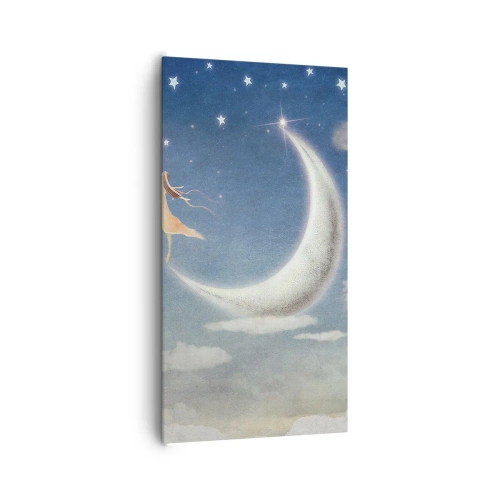 Quadro em tela - O encanto azul - 65x120 cm